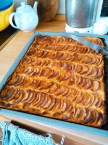 I made apple cake!